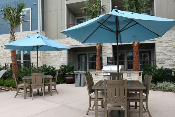 Barbecue area at 91 Fifty in Houston, Texas