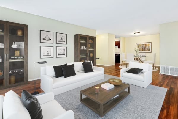 Spacious bedroom at Lakeside Apartments in Lisle, Illinois