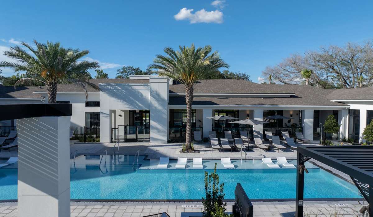 Beautiful resort-style pool at Afton Palms in Sanford, Florida