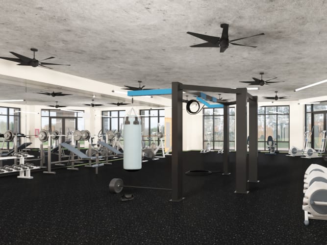 Fitness center at 511 Meeting in Charleston, South Carolina