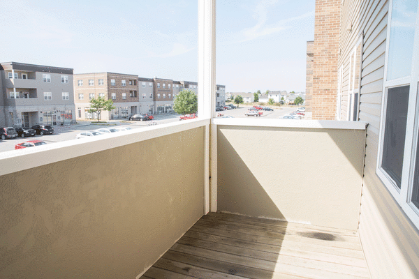 Apartment balcony at West Towne in Ames, Iowa