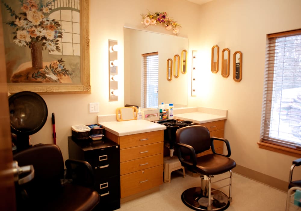 Salon for residents at The Residences on Forest Lane in Montello, Wisconsin