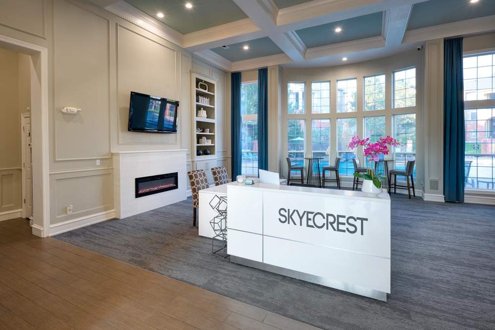 Reception at Skyecrest Apartments in Lakewood, Colorado