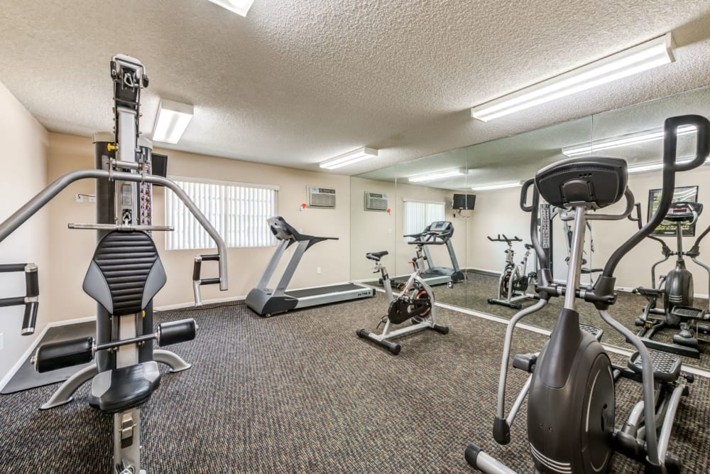 Gym room at The Ritz, in Studio City, CA