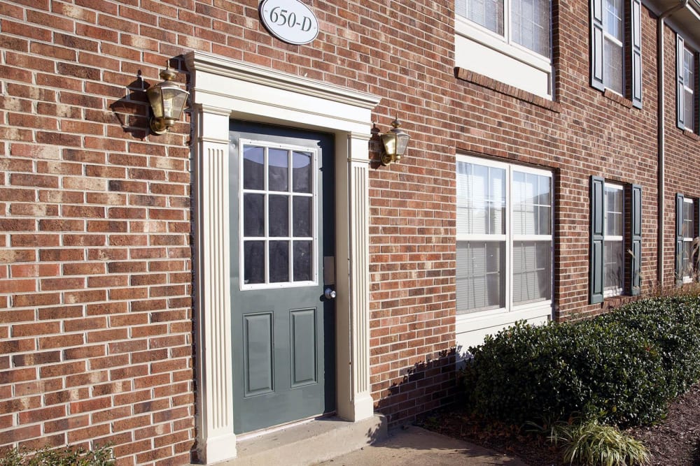 Apartment building rearside entry at Admiral's Way in Norfolk, Virginia