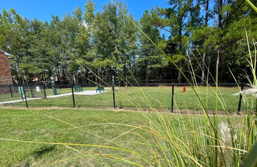 Dog park at Creekwood Townhomes in Hammond, Louisiana