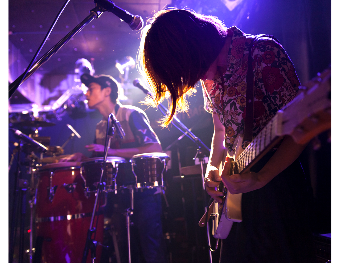 Band playing a concert near The Wayland in St Petersburg, Florida