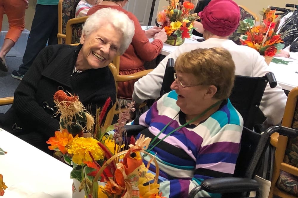 Residents happy at an event at HeatherWood Assisted Living & Memory Care in Eau Claire, Wisconsin. 