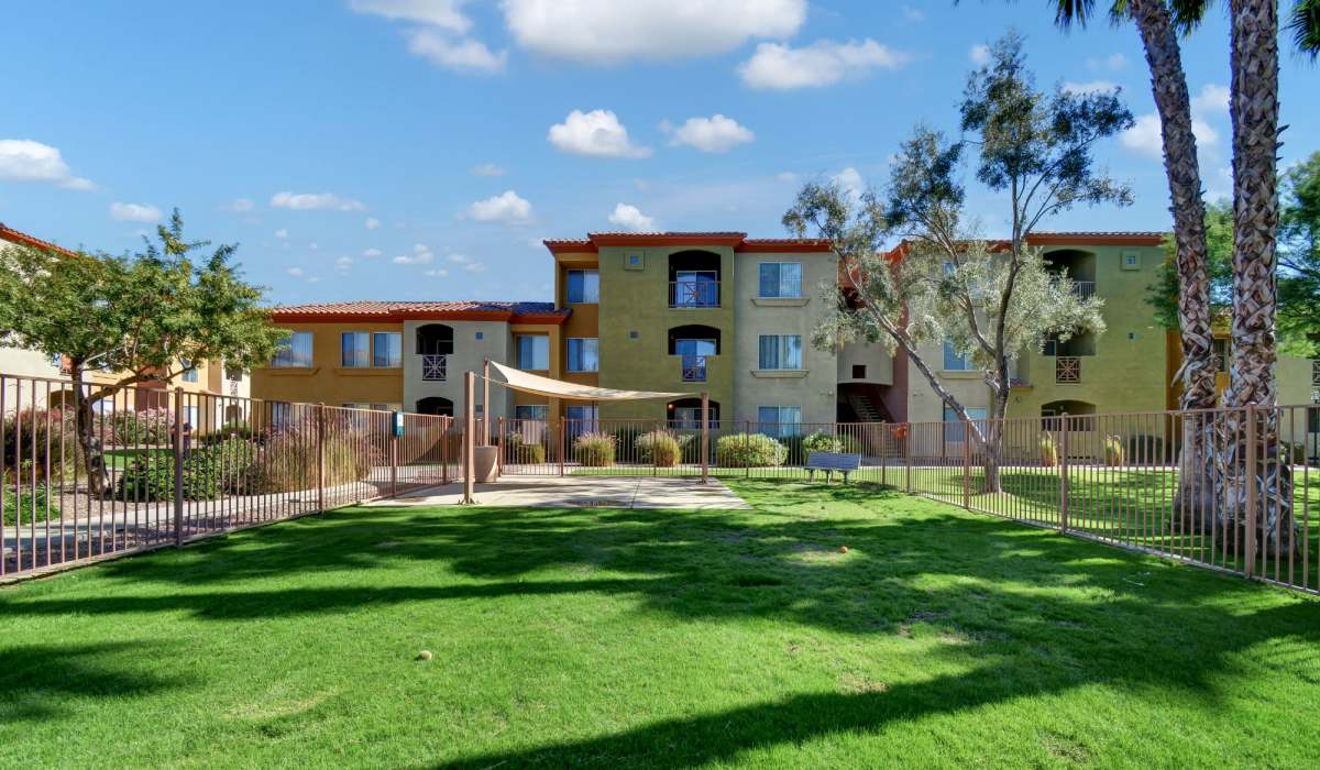 Outdoor walk way at La Serena at Toscana in Phoenix, Arizona