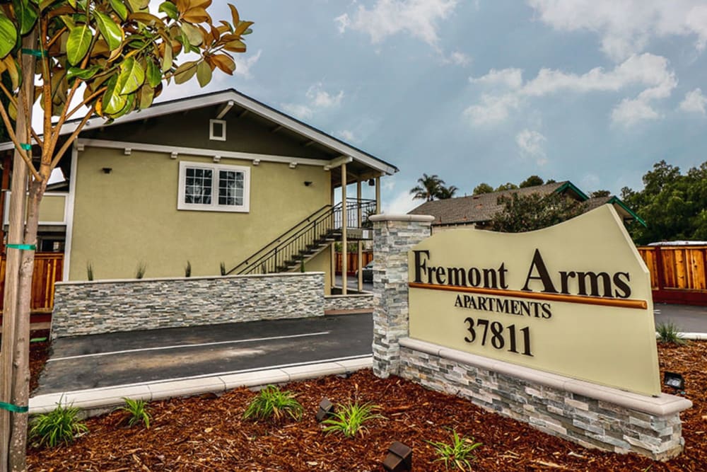 Exterior of Fremont Arms Apartment Homes in Fremont, California