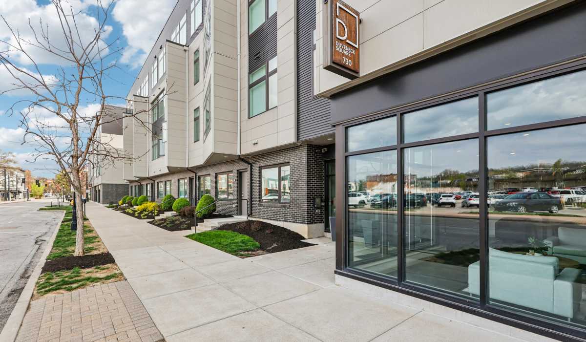 Leasing Office entrance at Duveneck Square in Covington, Kentucky