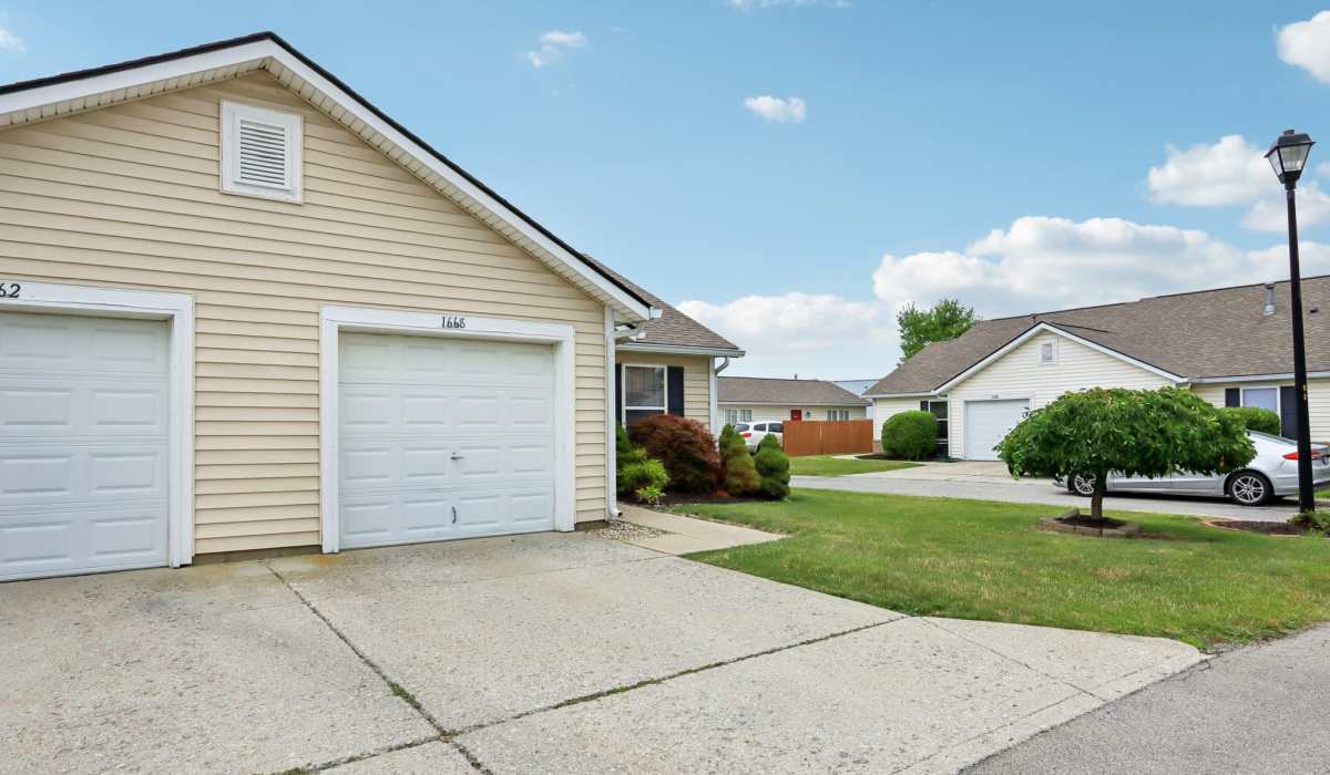 Exterior vie of an apartments at Broadway Village Apartments in Greenfield,Indiana