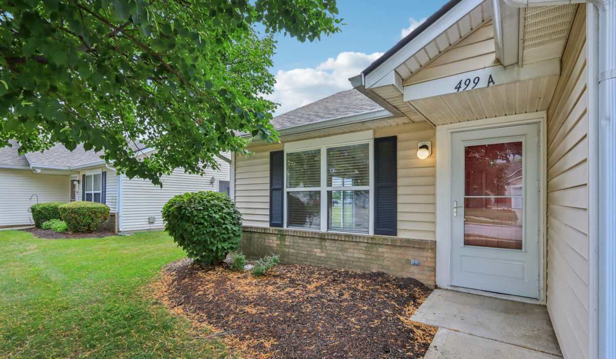 Lawn area at Broadway Village Apartments in Greenfield,Indiana