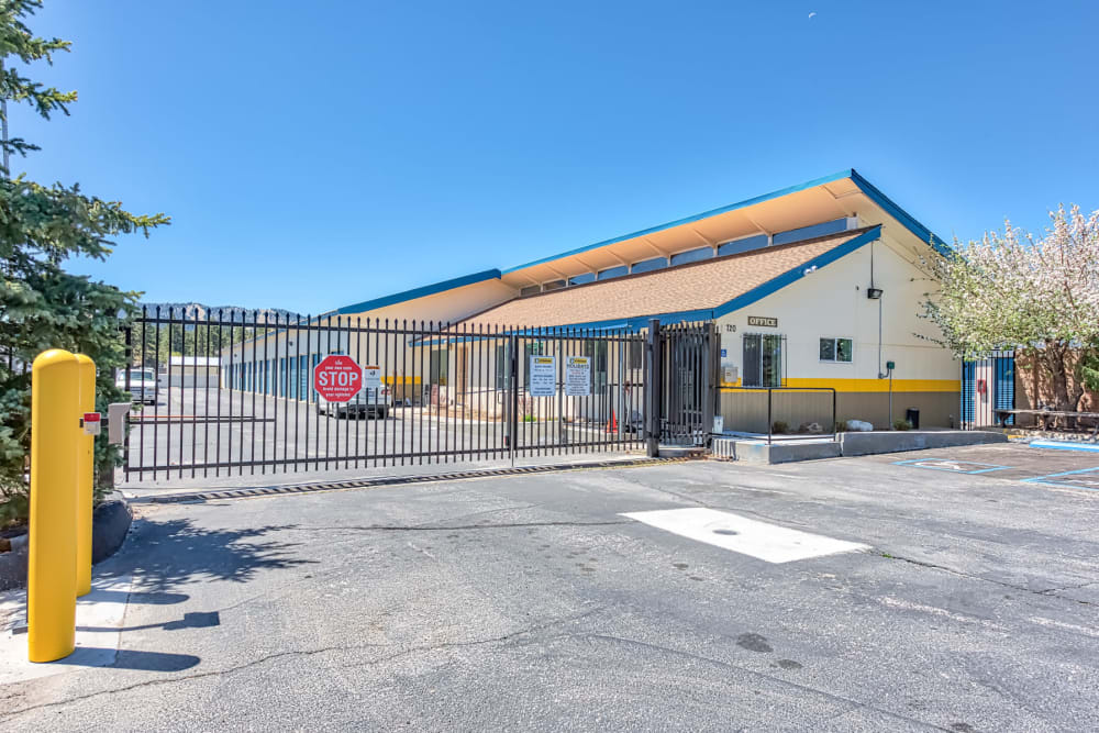 Gated entryway at Golden State Storage - Big Bear in Big Bear, California