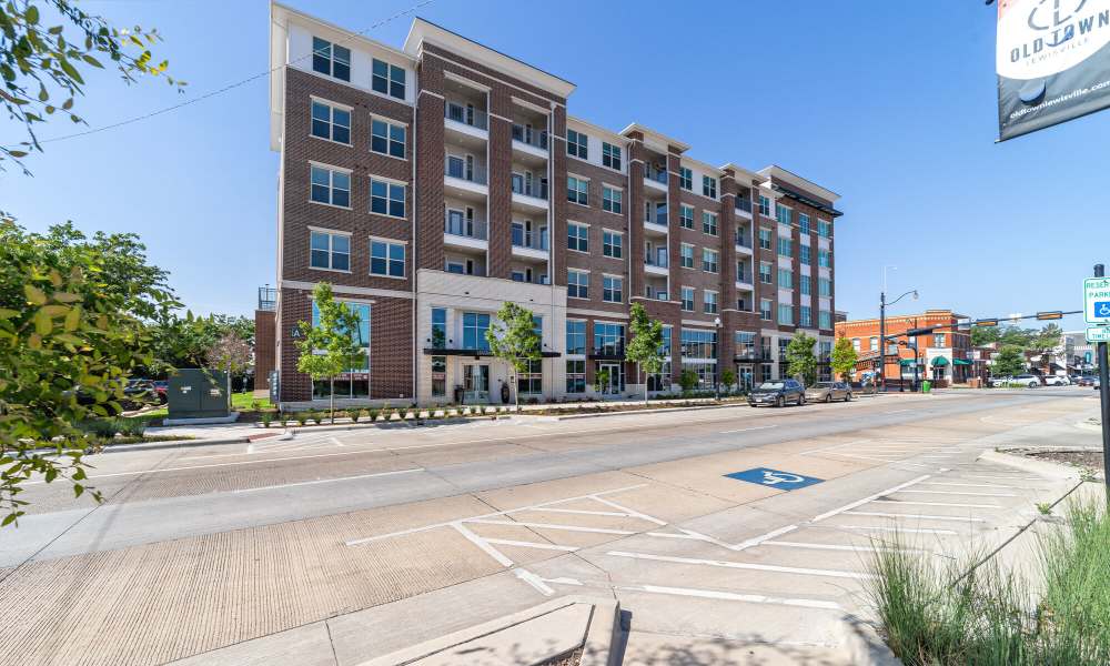 Exterior view of the property at Main and Mill in Lewisville,Texas