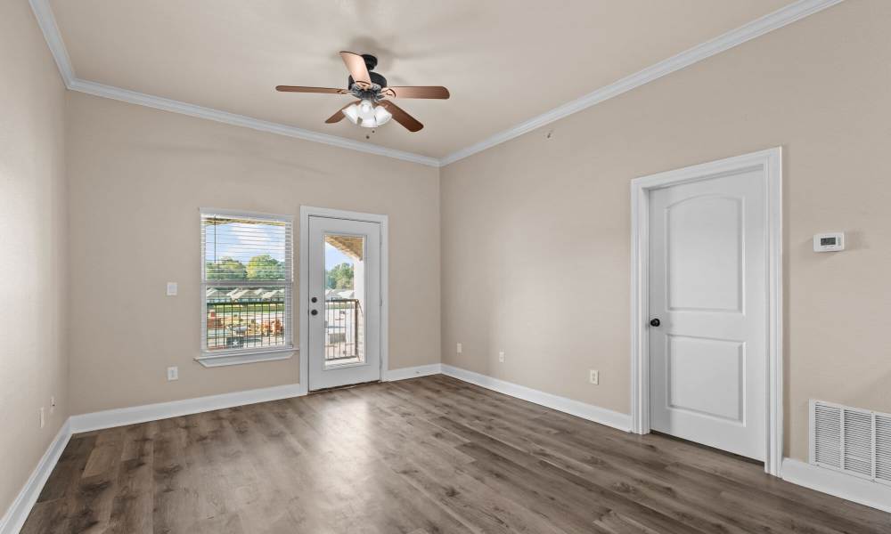 Room with ceiling fan at The Arbors of Mineola in Mineola. TX