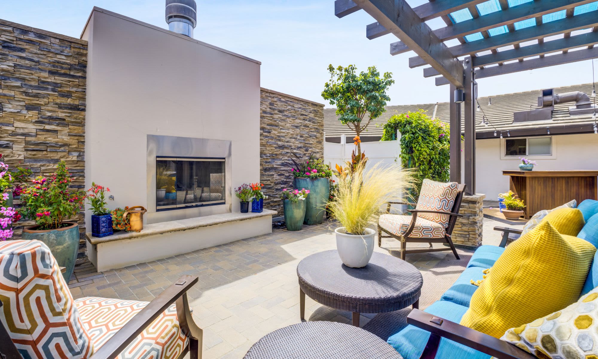 Assisted Living Courtyard at Madonna Gardens in Salinas, California