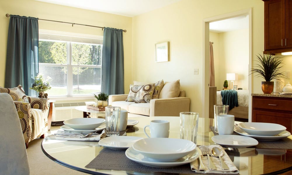 Inside a senior furnished apartment at Randall Residence of Centerville in Centerville, Ohio
