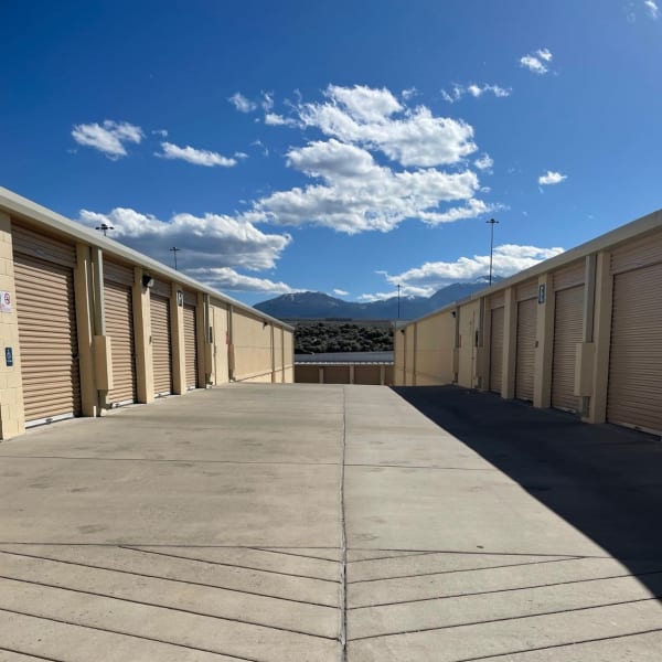 Outdoor storage units at StorQuest Self Storage in Reno, Nevada