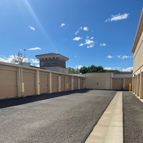 Climate controlled drive-up units at StorQuest Self Storage in Reno, Nevada