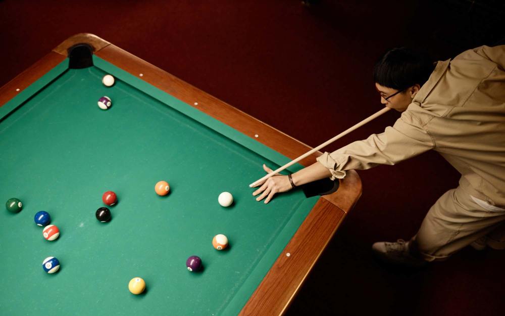 Billiards table in the clubhouse at Carriage Court in Cincinnati, Ohio