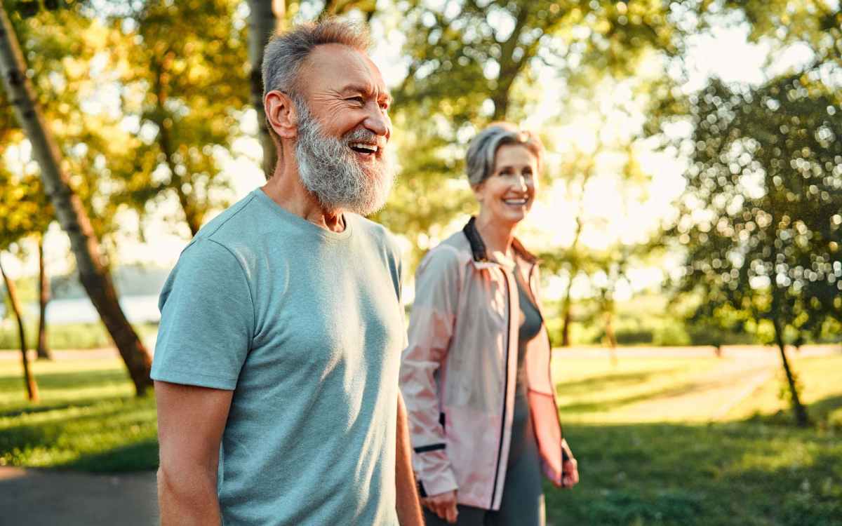 Residents walking in a park near Edgewood in Baton Rouge, Louisiana
