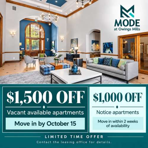 Special offer at Mode at Owings Mills in Owings Mills, Maryland      