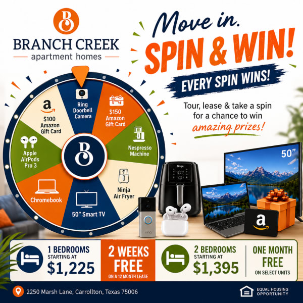 Branch Creek Apartments I Specials b at Branch Creek Apartments in Carrollton, Texas