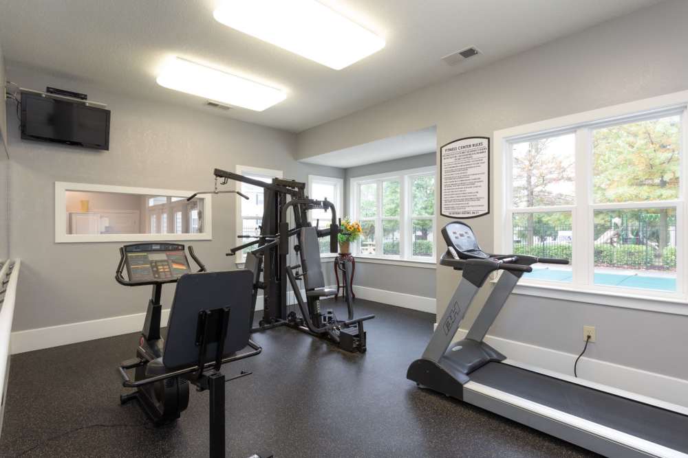 Clubhouse with fireplace  at Preston Place Apartments & Townhomes in Winchester, Virginia