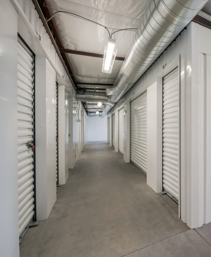 Climate controlled indoor storage units at StorQuest Self Storage in Reno, Nevada