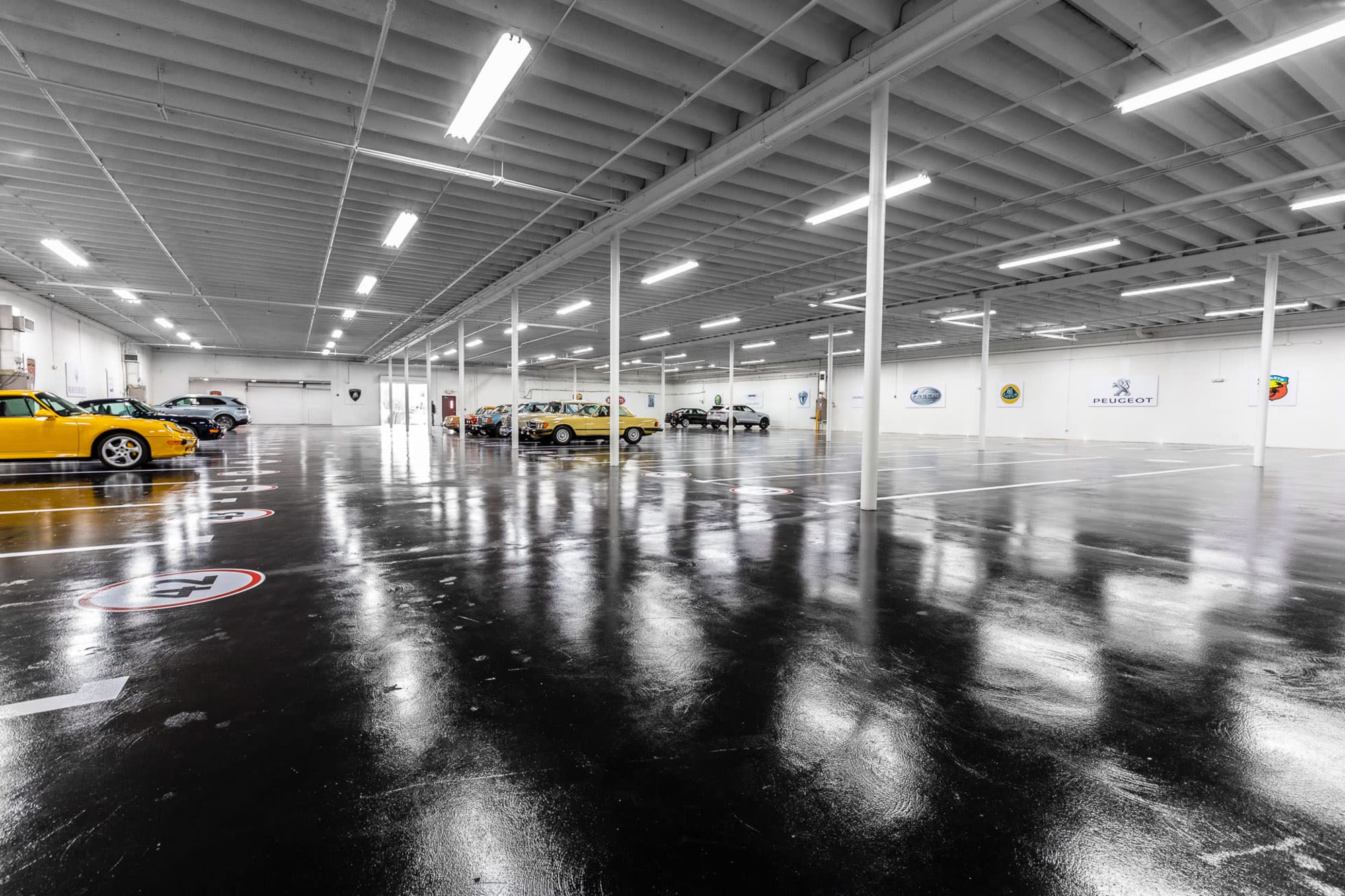 The very spacious garage at Premier Car Storage