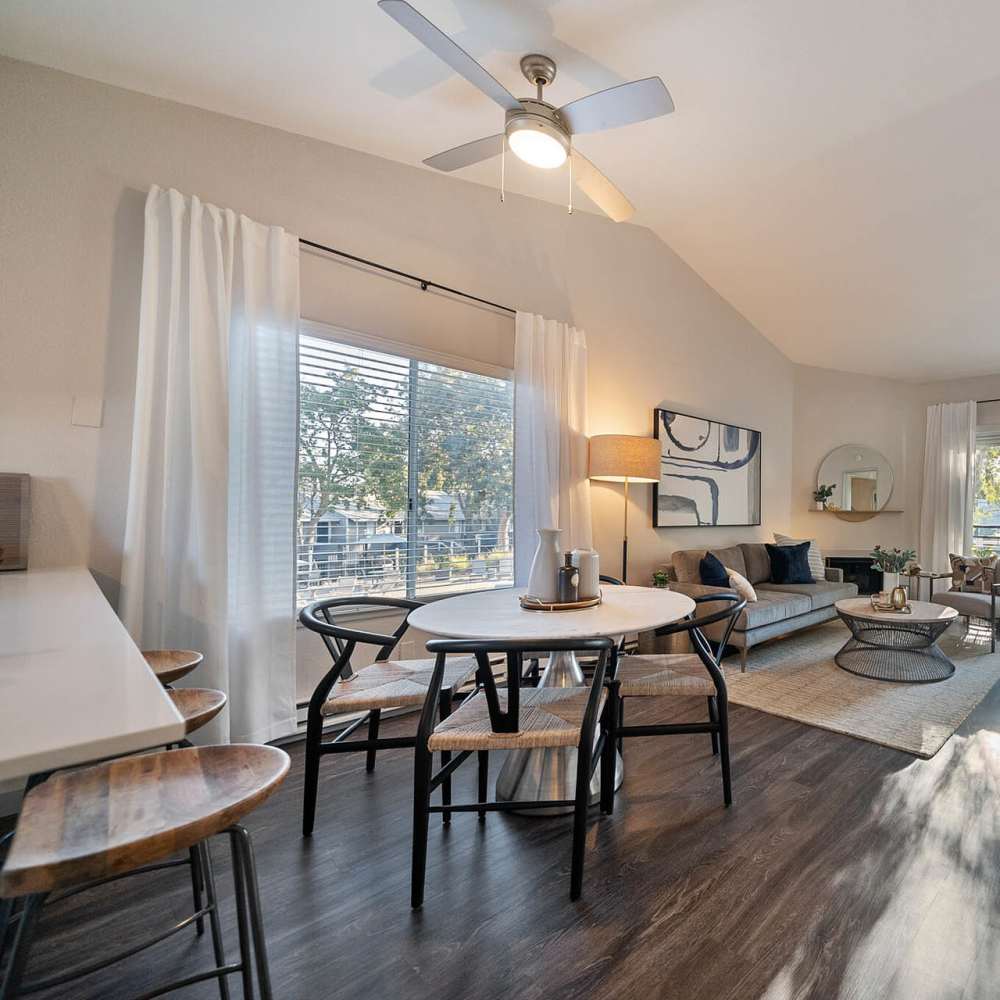 Dining area at Bay Village in Vallejo, California
