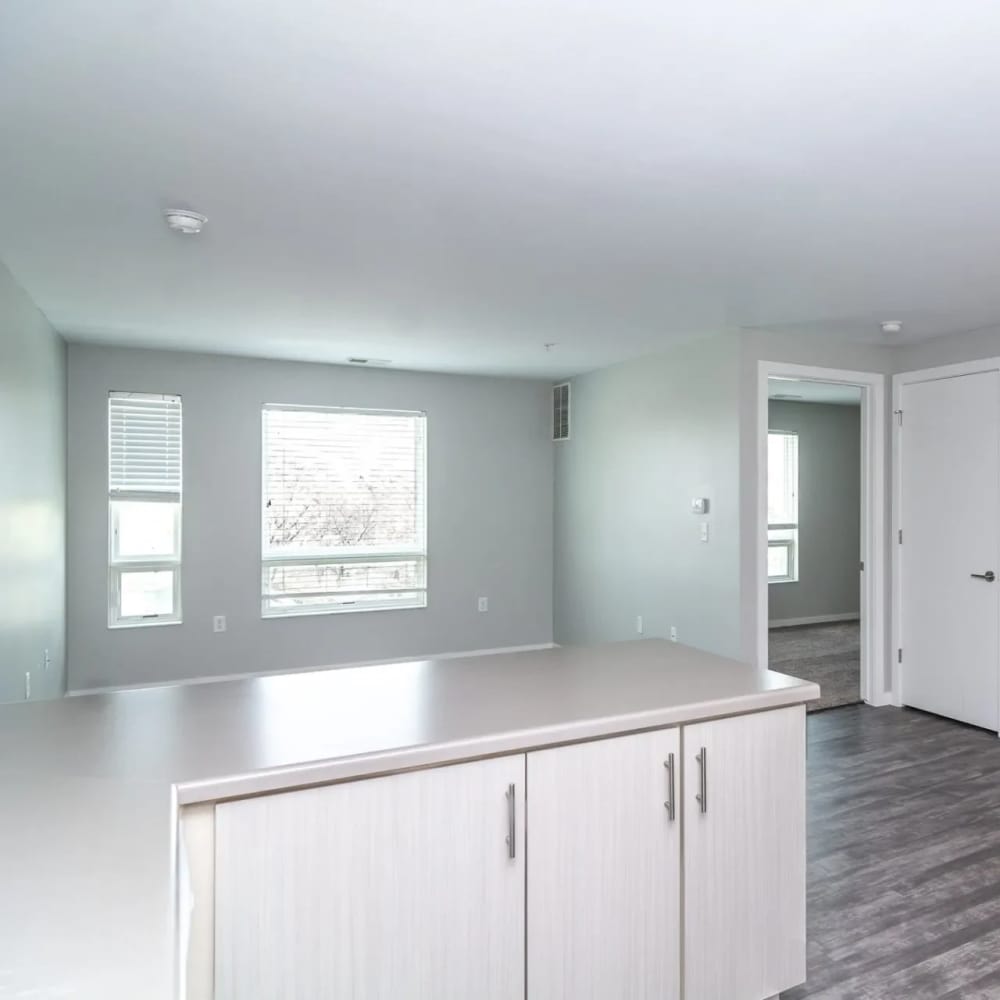Unfurnished living room at 30 Metro in Omaha, Nebraska