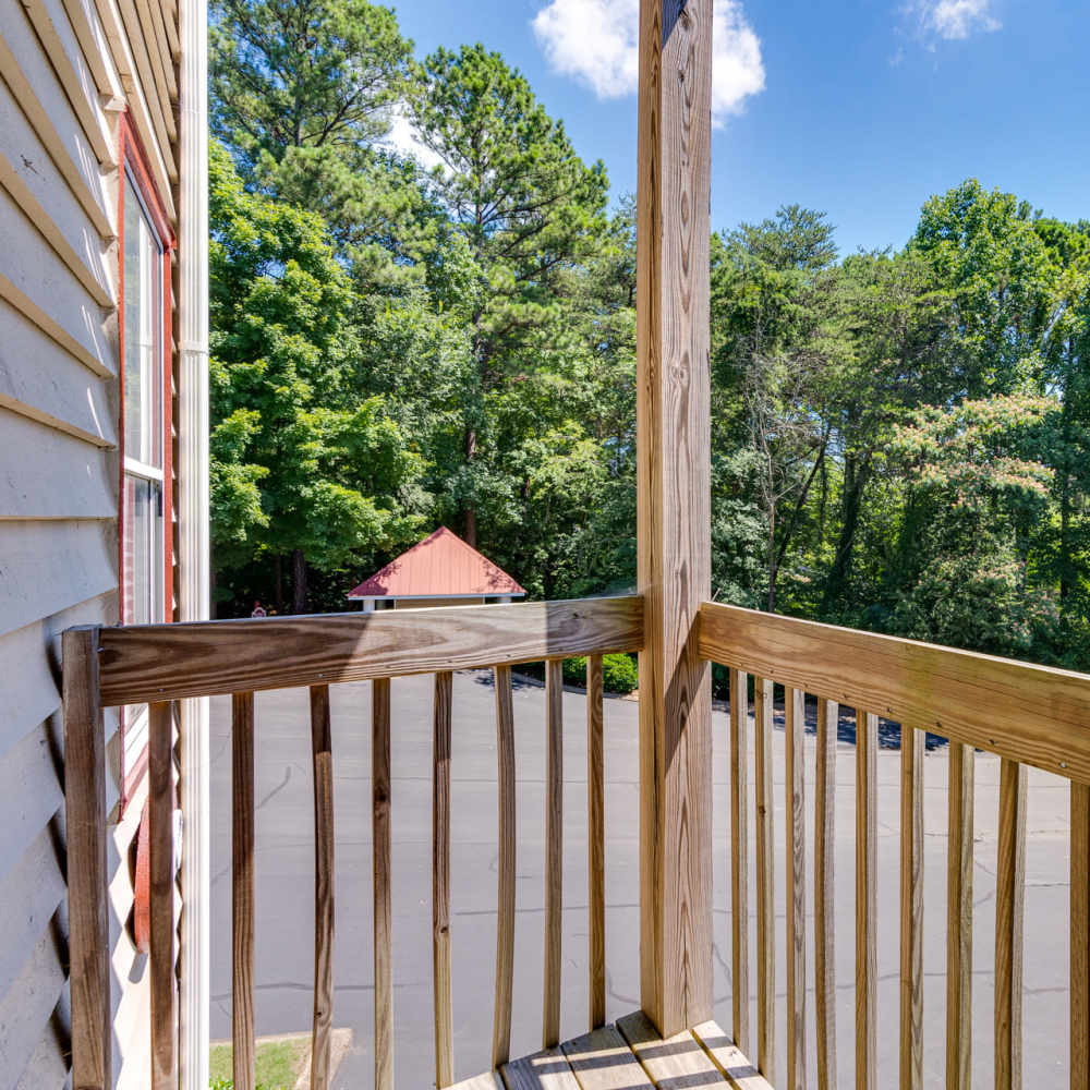 A view of the patio at Park Canyon in Dalton, Georgia