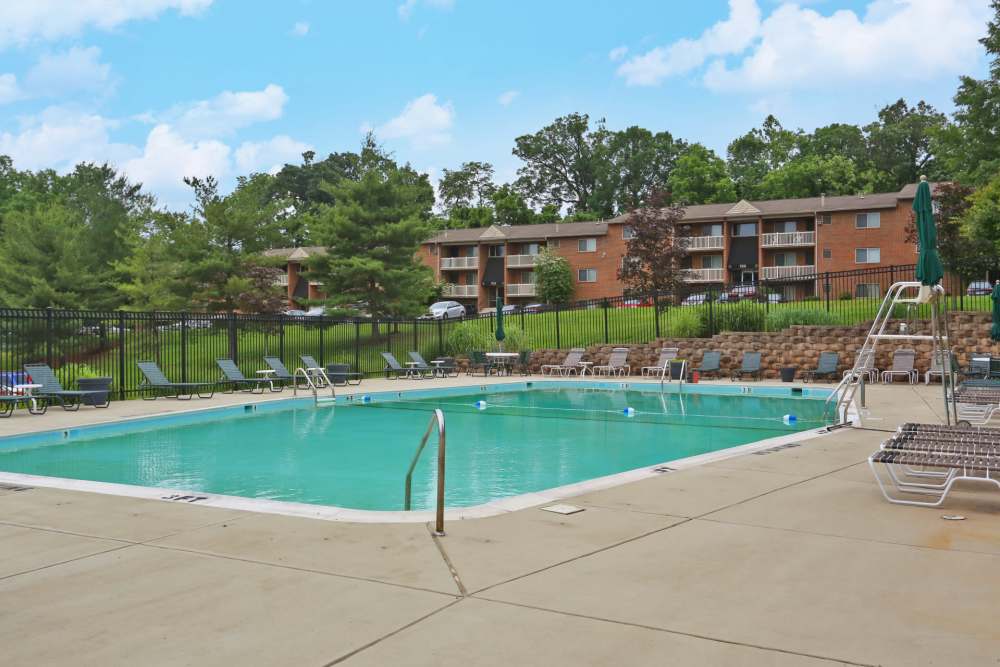 Refreshing community pool at Chesapeake Landing Apartments in Landover Hills, Maryland