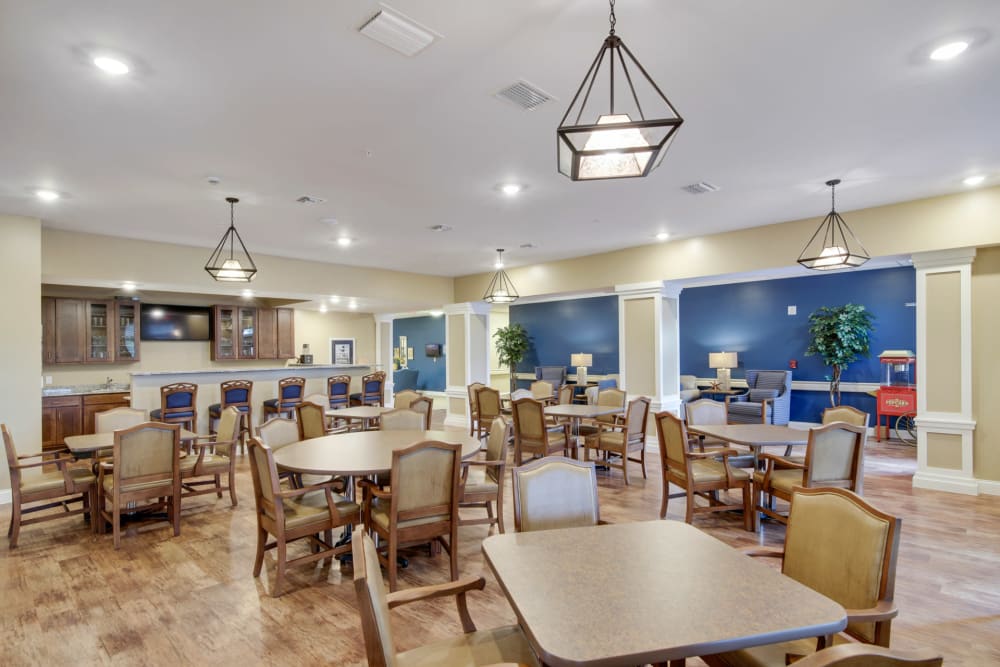 Spacious dining room at Keystone Place at Terra Bella in Land O' Lakes, Florida