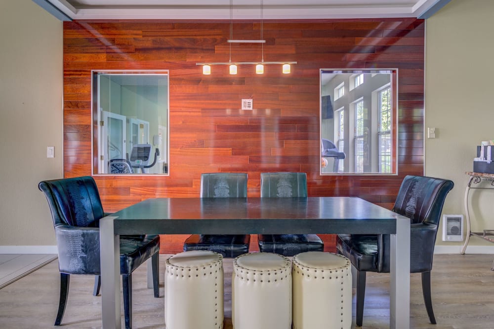 Lobby area at Align Apartment Homes in Federal Way, Washington.
