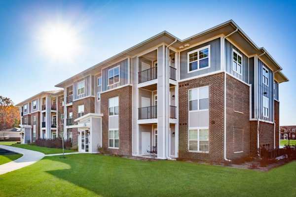 Exterior at Flats at Stones Crossing in Greenwood, Indiana