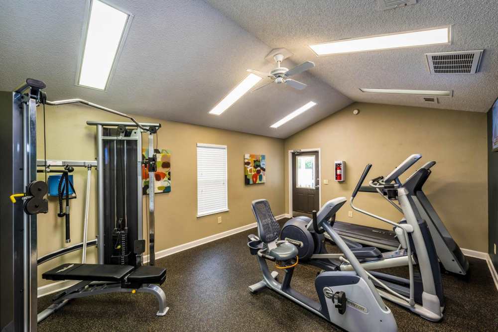 Community fitness center at MeadowView Townhomes in Goshen,Ohio