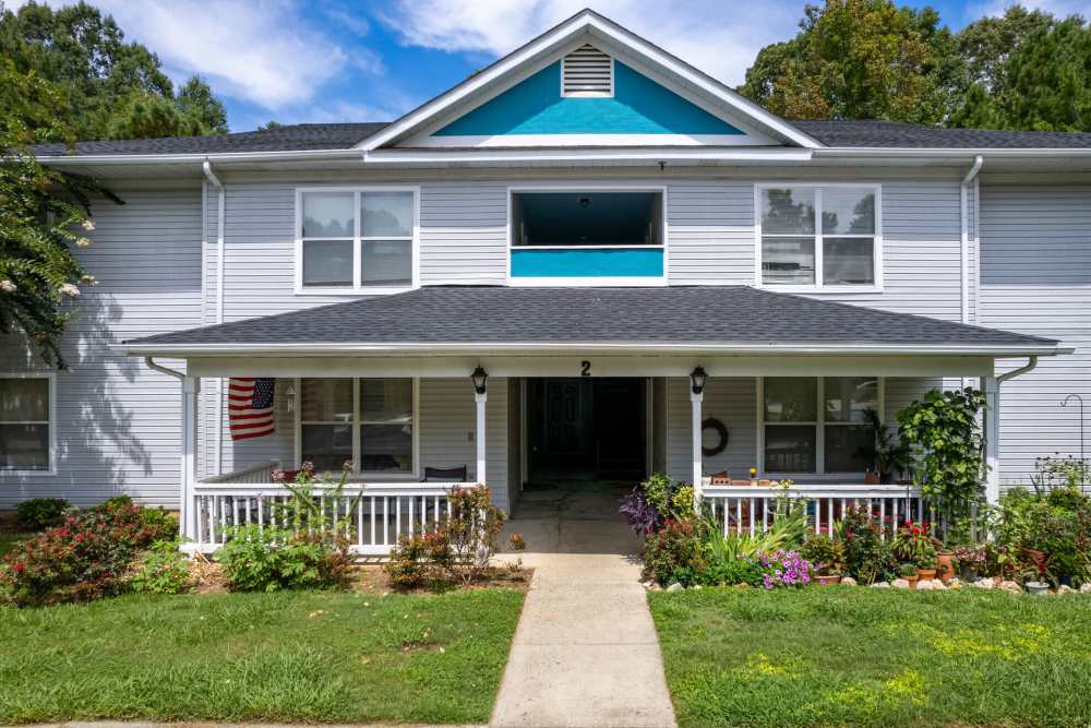 Exterior view of the apartment at West Village Apartments in Hillsborough, North Carolina