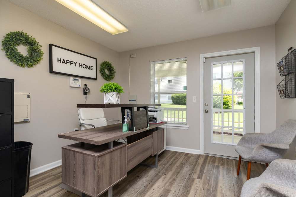 Community leasing office at West Village Apartments in Hillsborough, North Carolina