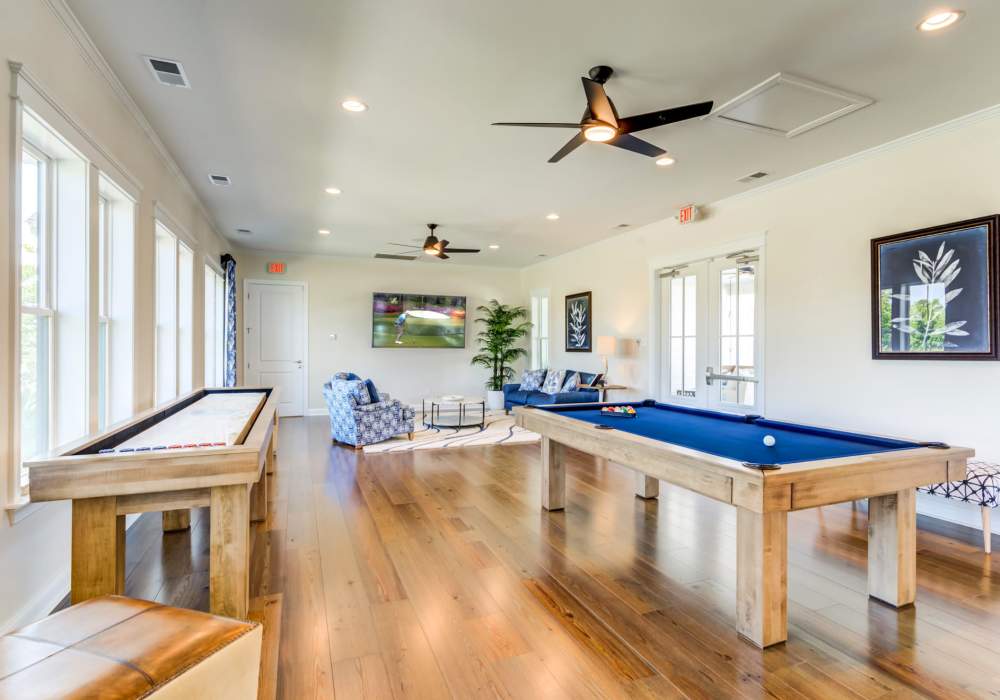 Resident gaming lounge at Seaglass Cottage in North Myrtle Beach, South Carolina
