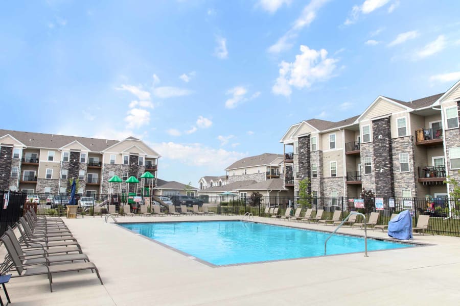 The community swimming pool at Ironwood in Altoona, Iowa