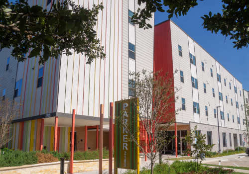 Community exterior at Parker Lane Apartments in Austin, Texas