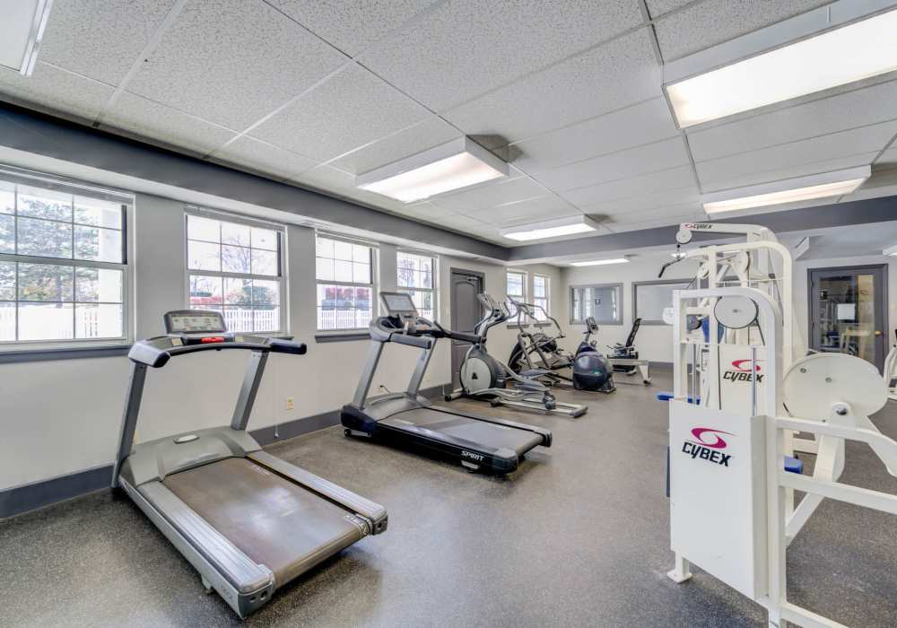 Fitness center at Bonhomme Village in Olivette. MO