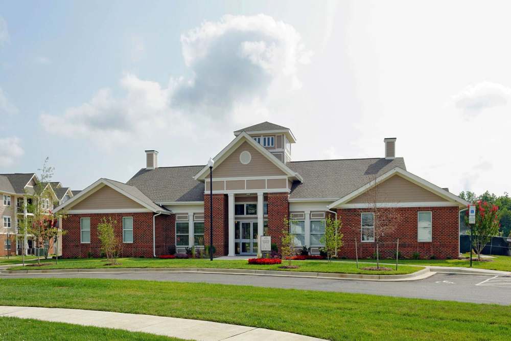 Exterior of community at Adams Crossing Apartment Homes in Waldorf, Maryland