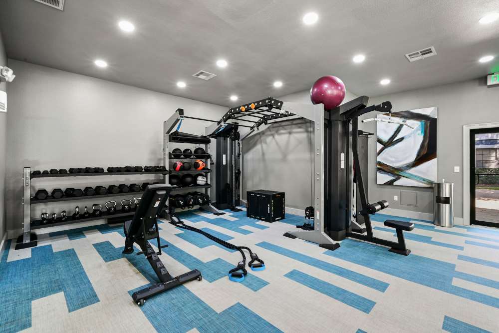 24-hour fitness center at Seacrest in Katy, Texas