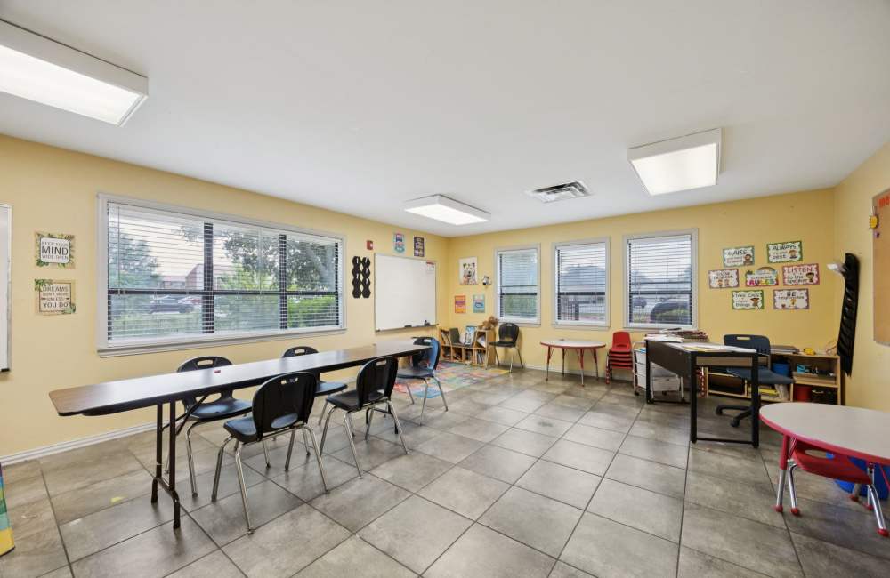 A view of the clubhouse at Shadow Brook Apartments in Arlington, Texas