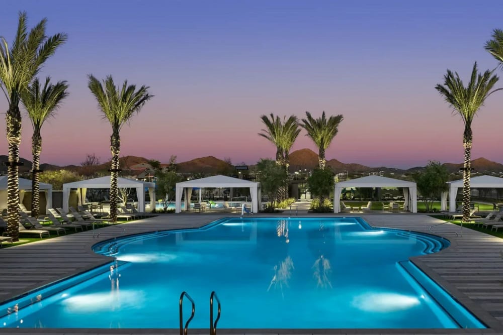 Rendering picnic area at BB Living Union Park in Phoenix, Arizona