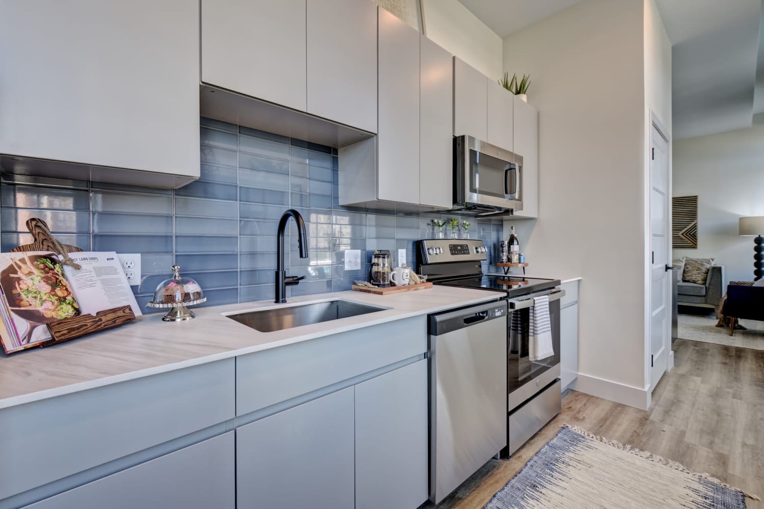 Modern Kitchen Design at One Park in West Hartford, Connecticut